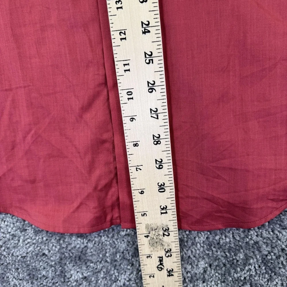 Croft & Barrow Shirt Mens Large Red Short Sleeve Button Up Casual City